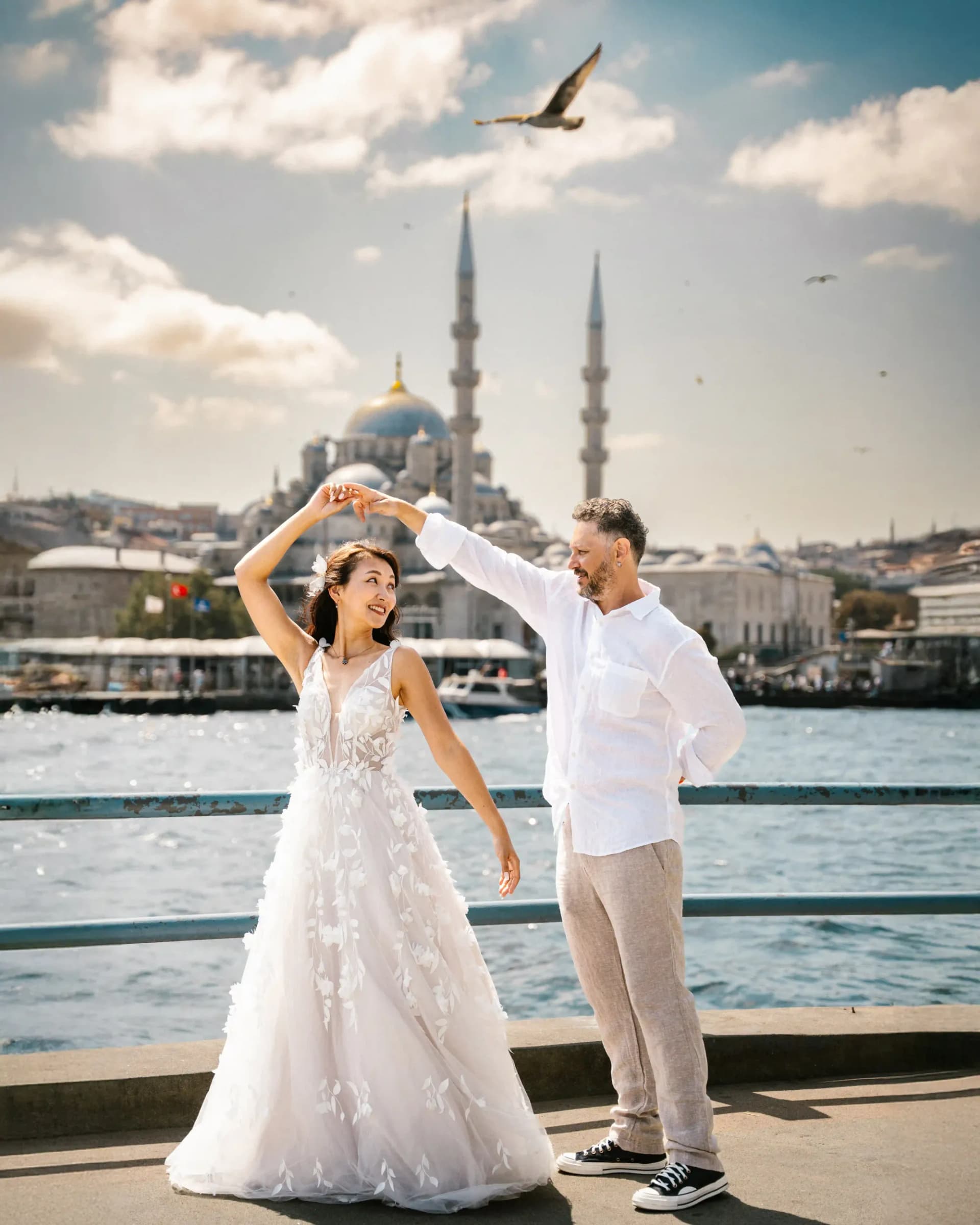 Galata Bridge Wedding Photoshoot