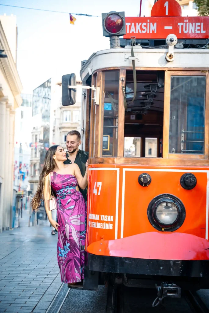 Their photo shoot becomes a celebration of Istanbul's rich cultural heritage and the couple's shared sense of wanderlust. As they explore the hidden alleys and quaint cafes lining Istiklal Street, their love story unfolds against a backdrop of architectural marvels and bustling street life. In the aftermath of the photo shoot, the images serve as cherished mementos of their time in Istanbul, capturing the essence of their love amidst the city's vibrant spirit. Through the lens of the camera, Istiklal Street and the iconic Red Tram become symbols of their journey together, weaving a tale of romance and discovery amidst the heart of Istanbul's historic center.