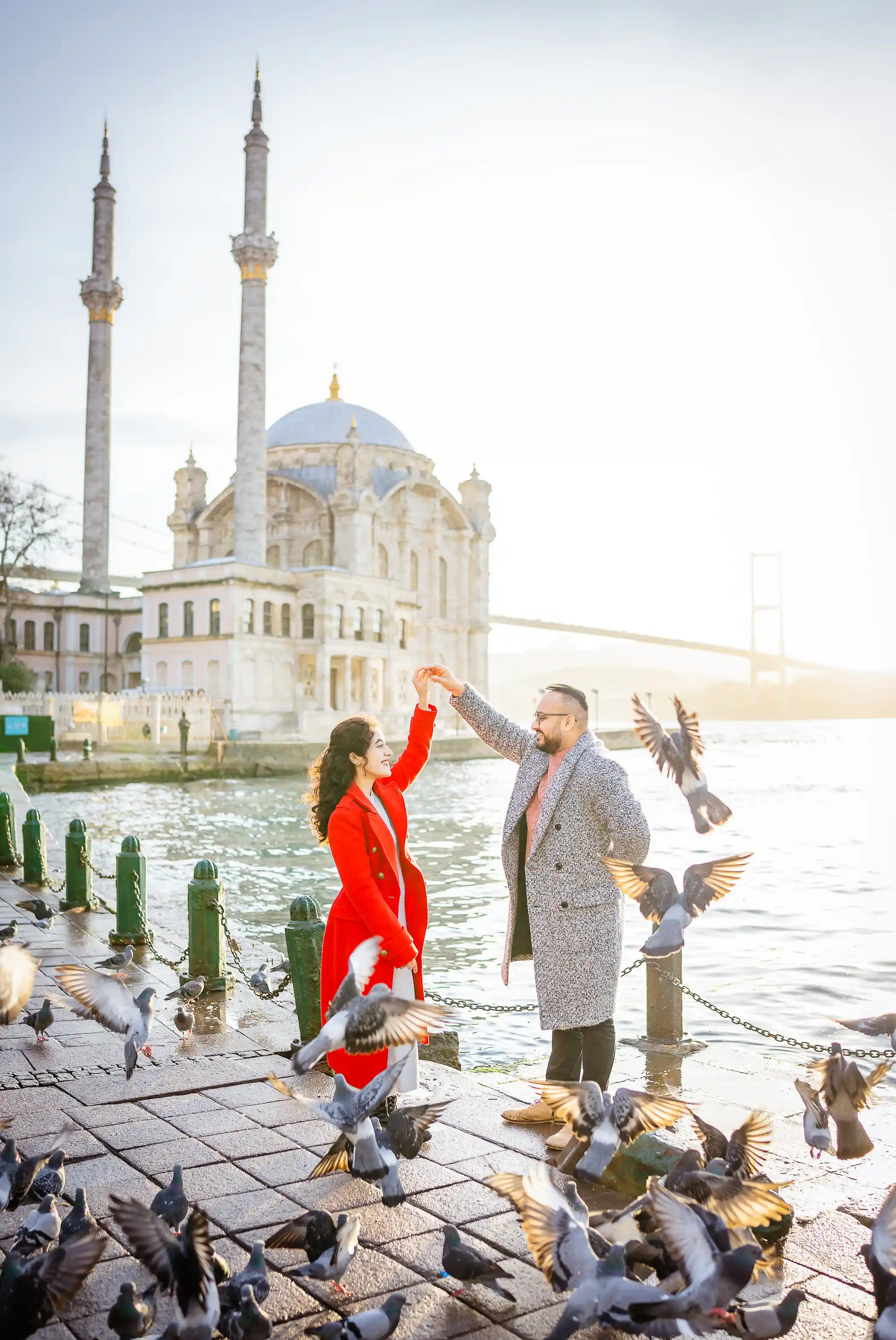Ortaköy Mosque, nestled along the Bosphorus, exudes elegance and serenity. Its delicate minarets and intricate architecture make it a photographer’s paradise. As the sun rises, the mosque’s silhouette stands out against the azure sky, creating a magical ambiance.
